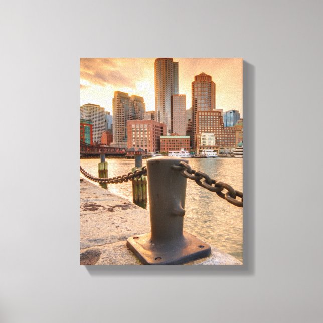 Skyline of Financial District of Boston Canvas Print (Front)