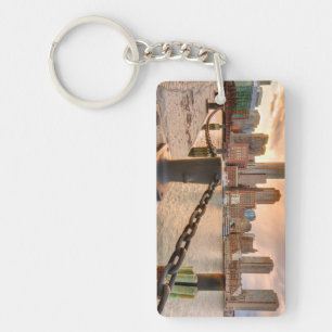Skyline of Financial District of Boston Key Ring