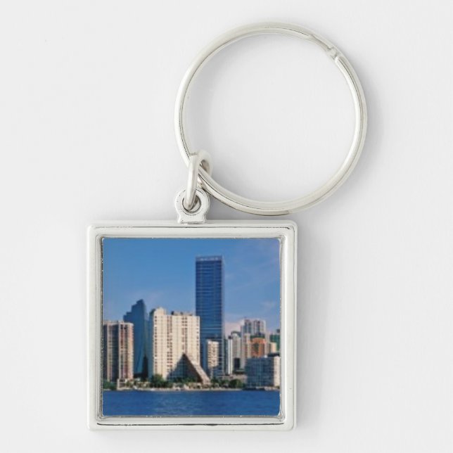 Skyline of Miami, Florida Key Ring (Front)