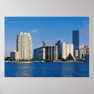 Skyline of Miami, Florida Poster