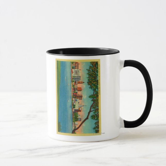 Skyline of Oakland across Lake Merritt Mug (Right)