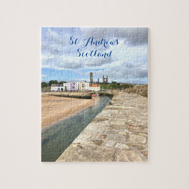 Skyline of St Andrews, Fife, Scotland with Pier Jigsaw Puzzle (Vertical)