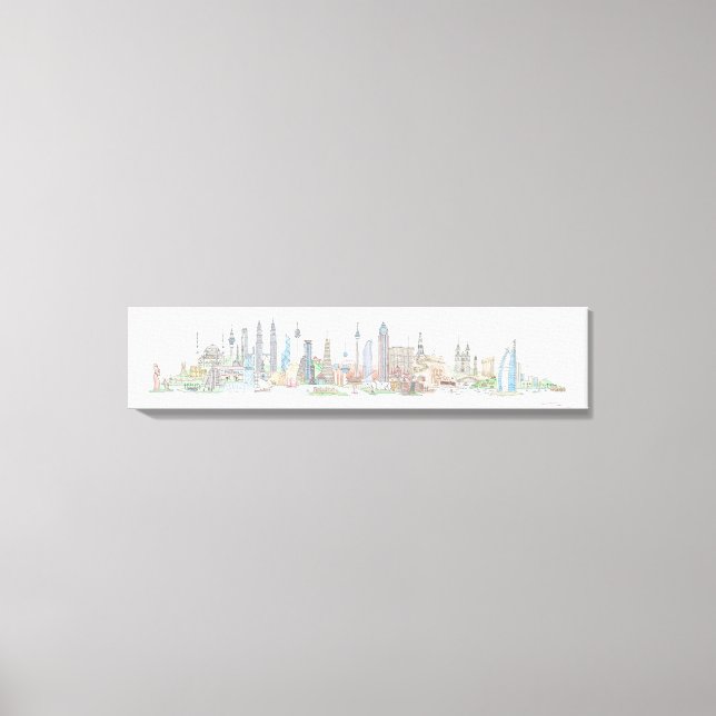 Skyline of the World Canvas Print (Front)