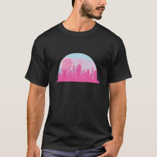 Skyline pink colourful Building City T-Shirt