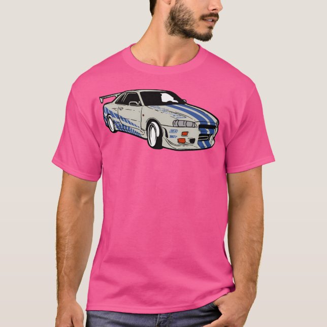 Skyline R34 (Brian O'Conner) T-Shirt (Front)