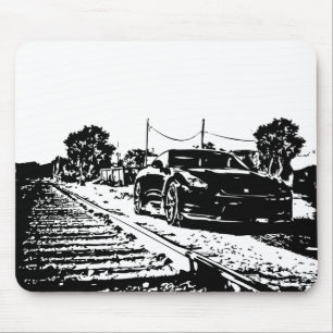 Skyline Train Tracks shot Mouse Pad