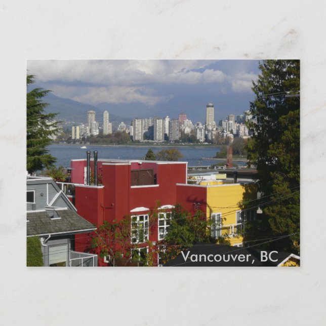 Skyline, Vancouver, BC Postcard (Front)