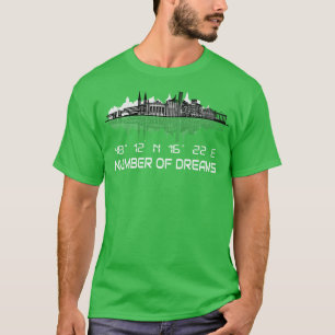 Skyline Vienna Silhouette GPS Coordinates T-Shirt