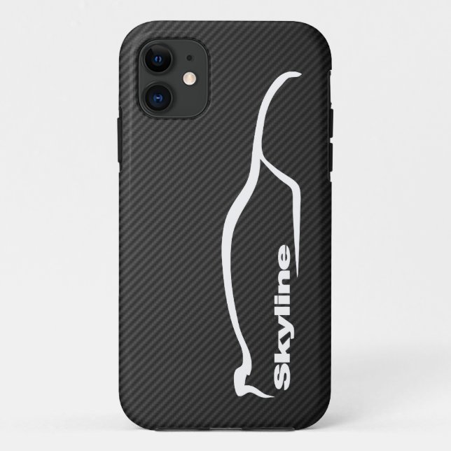 Skyline White Silhouette Logo Case-Mate iPhone Case (Back)