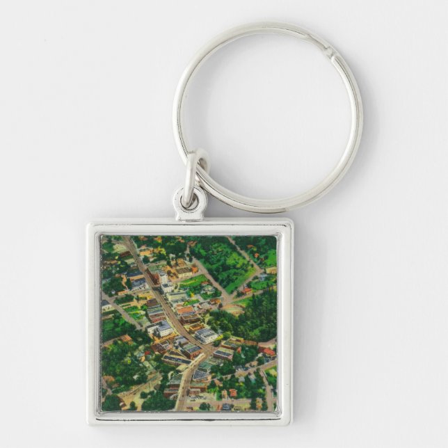 Skyliner View looking South over Ashland, OR Key Ring (Front)