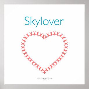 Skylover Relative Work Heart Poster