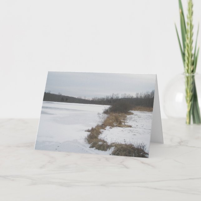 Skymount Pond in Winter Holiday Card (Front)