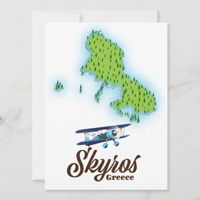 Skyros Greece island map (Front)