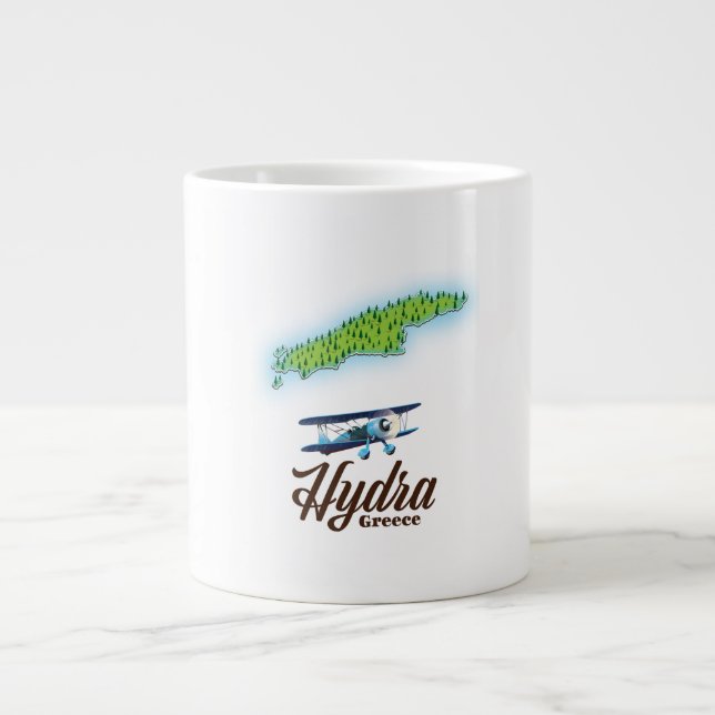 Skyros Greece island map Large Coffee Mug (Front)