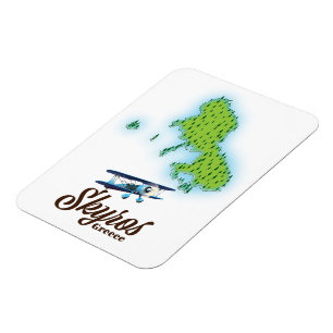 Skyros Greece island map Magnet