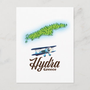 Skyros Greece island map Postcard