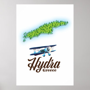 Skyros Greece island map Poster
