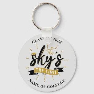 Sky's The Limit  Class of 2022 Grad Personalised Key Ring