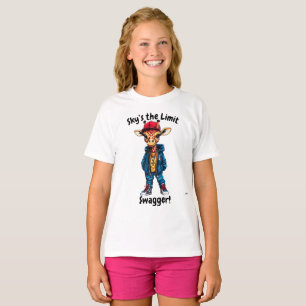 Sky's the Limit Swagger: Chic Giraffe Look T-Shirt