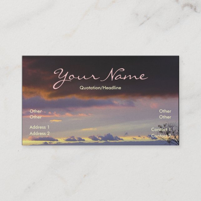 Skyscape Fantasy Business Card (Front)