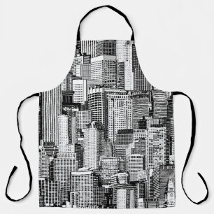Skyscraper City Isometric Seamless Texture Apron