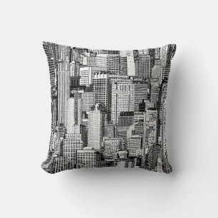 Skyscraper City Isometric Seamless Texture Cushion