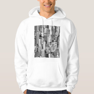 Skyscraper City Isometric Seamless Texture Hoodie