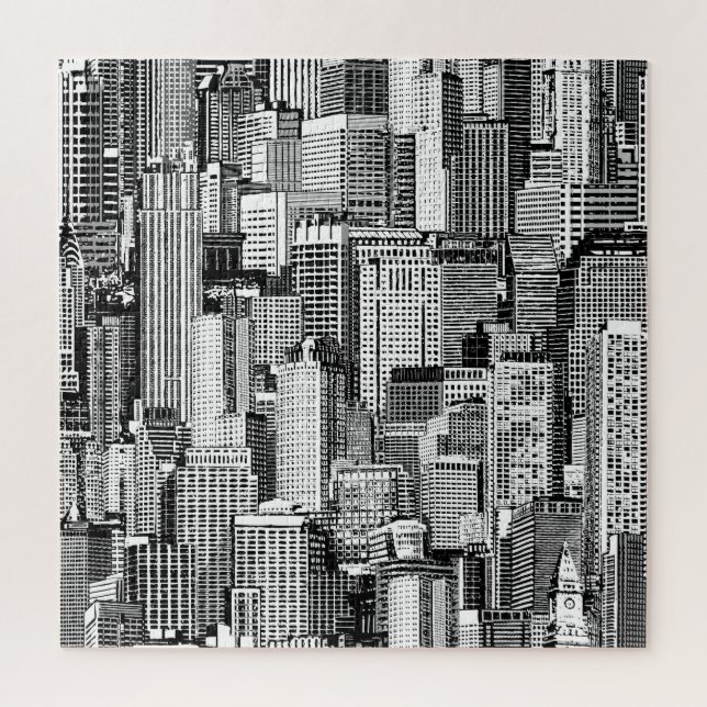 Skyscraper City Isometric Seamless Texture Jigsaw Puzzle (Vertical)
