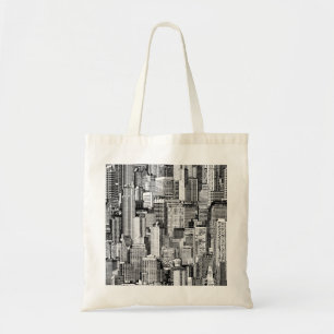 Skyscraper City Isometric Seamless Texture Tote Bag