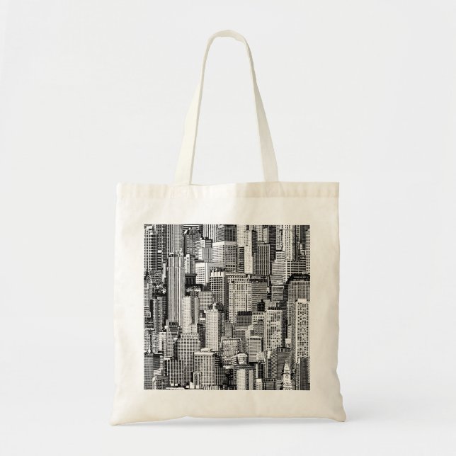 Skyscraper City Isometric Seamless Texture Tote Bag (Front)