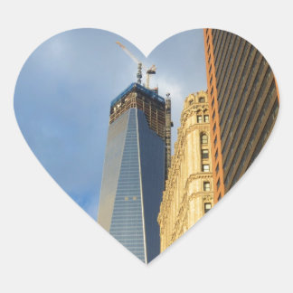 Skyscraper Reflections of New York Heart Sticker