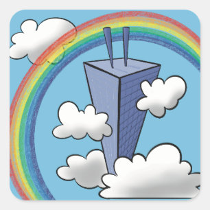 Skyscraper  square sticker