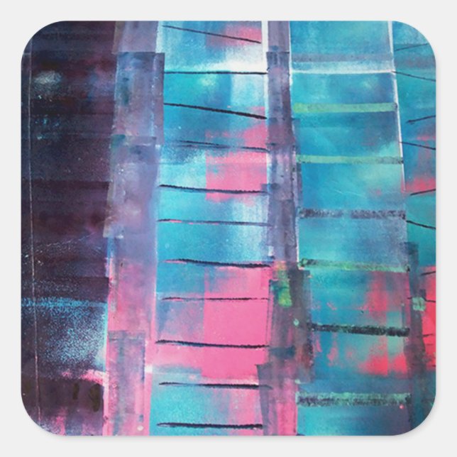 Skyscraper Square Sticker (Front)