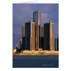 Skyscrapers by the water in Detroit 3