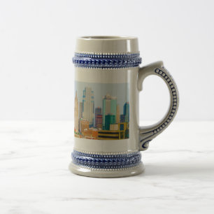 Skyscrapers High Rise Downtown Kansas City Skyline Beer Stein