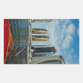 Skyscrapers in Dubai Marina Rectangular Sticker