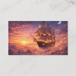 Skyship Sailing at Twilight Business Card