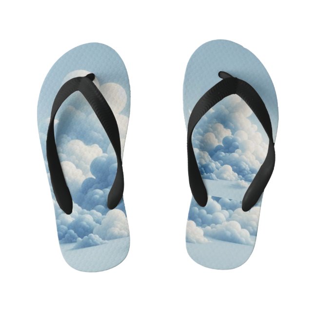 "SkyStride: Cloud Bubble FlipFlops" Kid's Jandals (Footbed)
