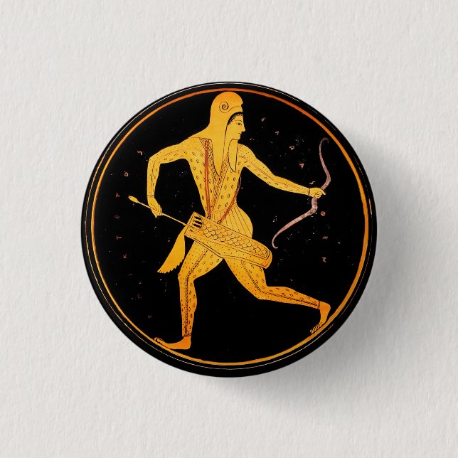 SKYTHIAN ARCHER Tondo Greek Attic red Figure  3 Cm Round Badge (Front)