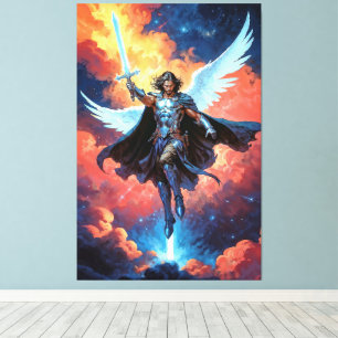 Skywarden Warrior Archangel Michael Canvas Print