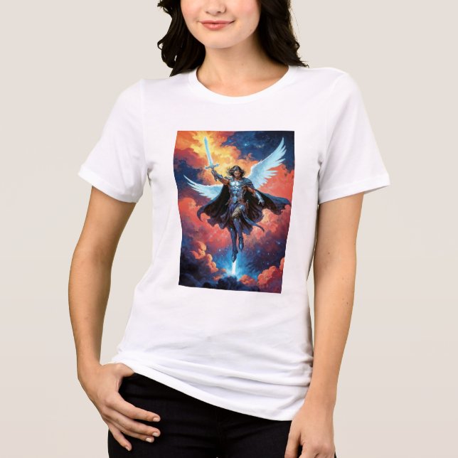 Skywarden Warrior Archangel Michael Tri-Blend Shirt (Front)