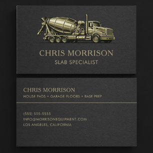 Slab Specialist Concrete Contractor Services Business Card