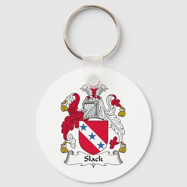 Slack Family Crest Key Ring (Front)