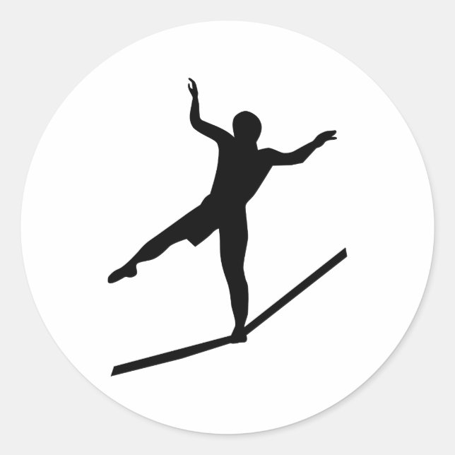 Slackline Classic Round Sticker (Front)