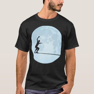 Slackline Slackliner Slacklining Moon Gymnastics T-Shirt