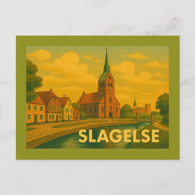 Slagelse Denmark Tower Postcard (Front)