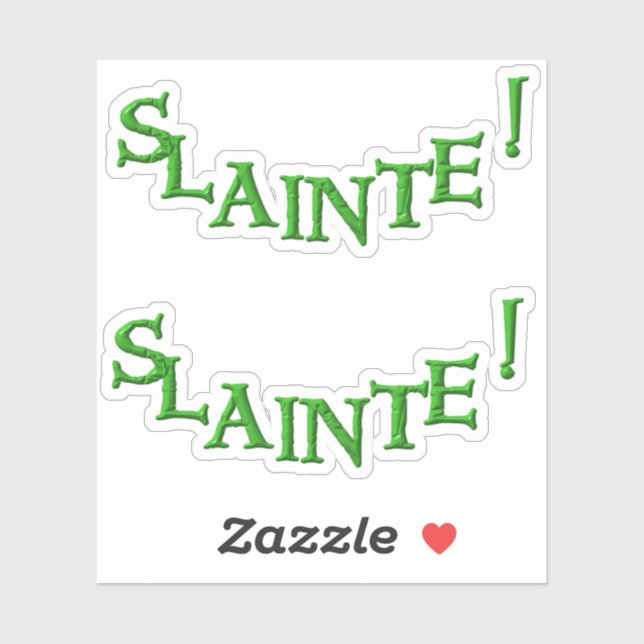 Slainte 2 upcurve contour stickers (Sheet)