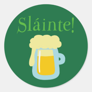 Sláinte Beer Classic Round Sticker