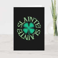 Slainte black greeting card