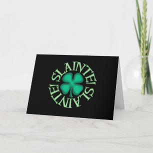 Slainte black greeting card